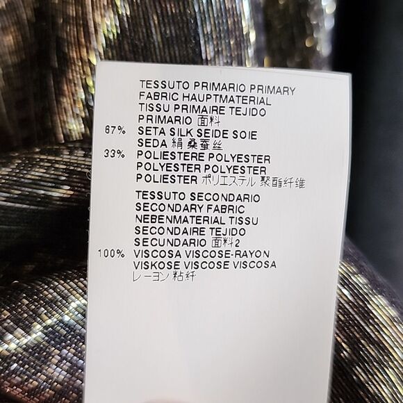 NWT Just Cavalli Gold Metallic Tassel Detail Top - Picture 10 of 11